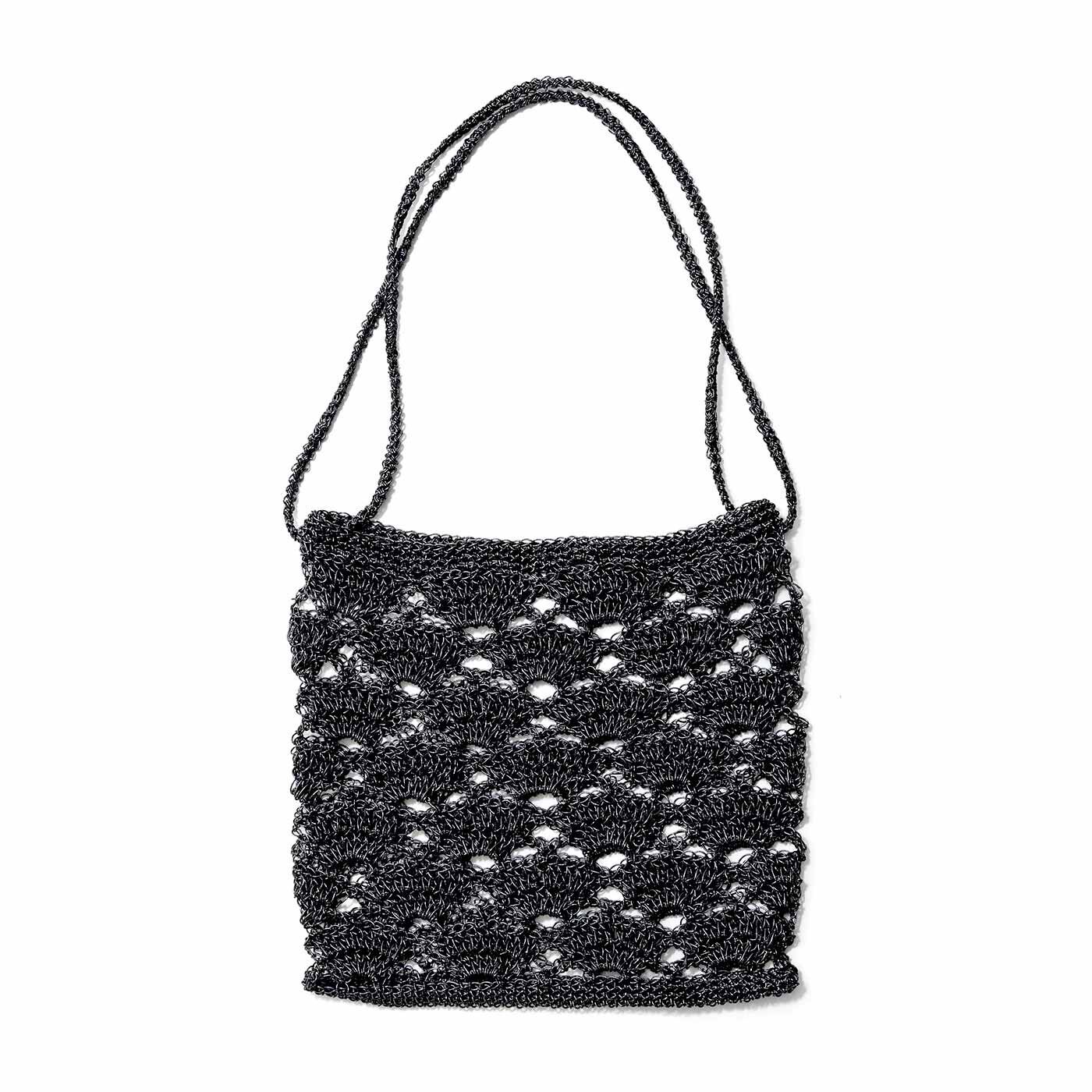 Couturier[クチュリエ]|視線を集めるきらめき やわらかくて編みやすい メタリックヤーンのかぎ針バッグの会|ビッグファン（ポシェットバッグ）