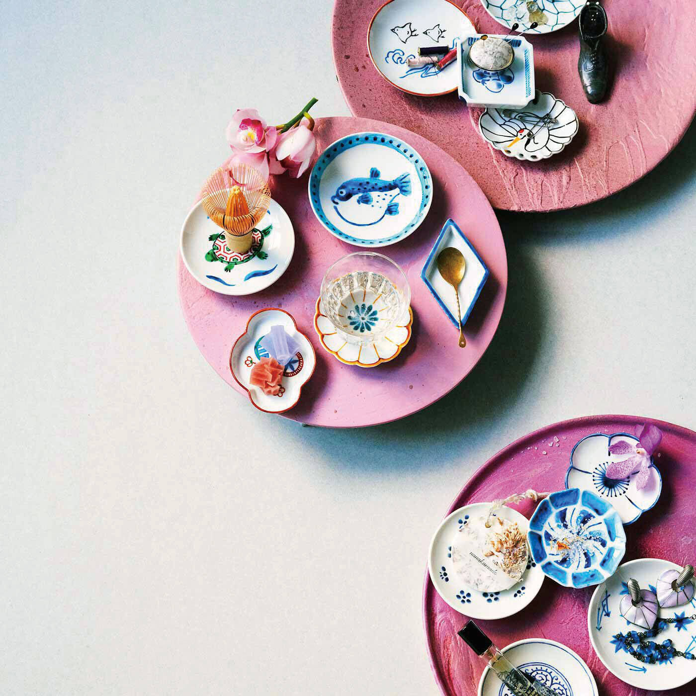 Couturier|【タイプが選べる】おうちで絵付け体験　骨董風な絵柄を楽しむ 豆皿・小皿