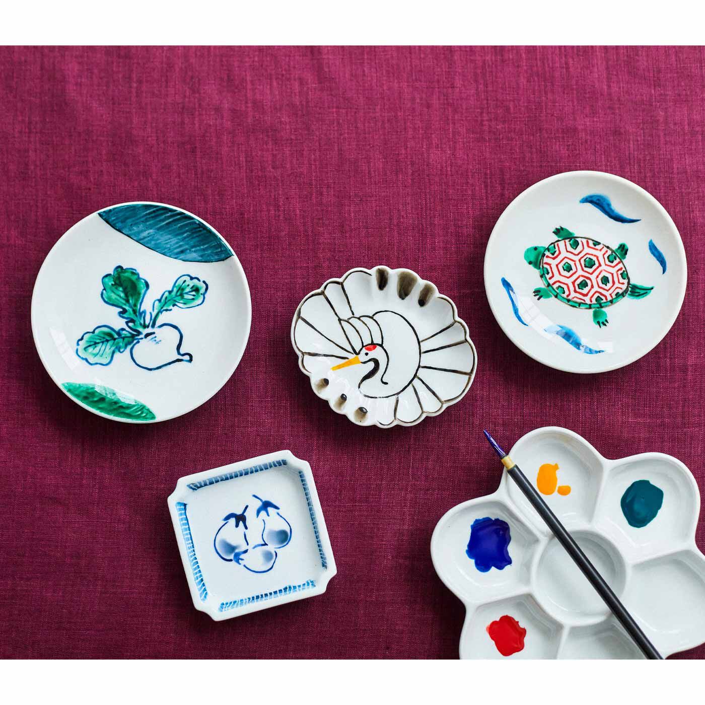 Couturier|【タイプが選べる】おうちで絵付け体験　骨董風な絵柄を楽しむ 豆皿・小皿