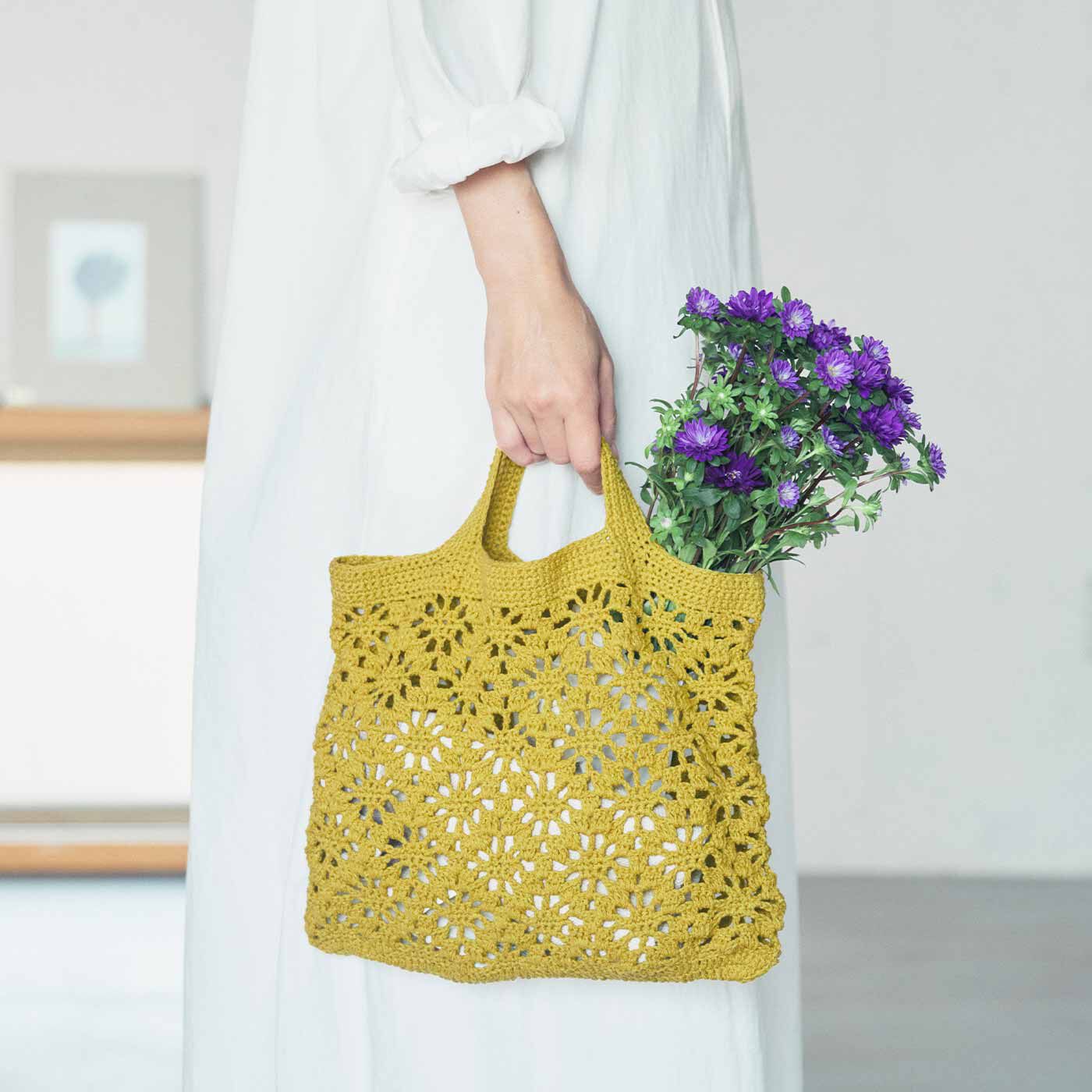 Couturier[クチュリエ]|リスノス×saredo シャリ感が心地よい わたかみりりりで編むネットバッグの会