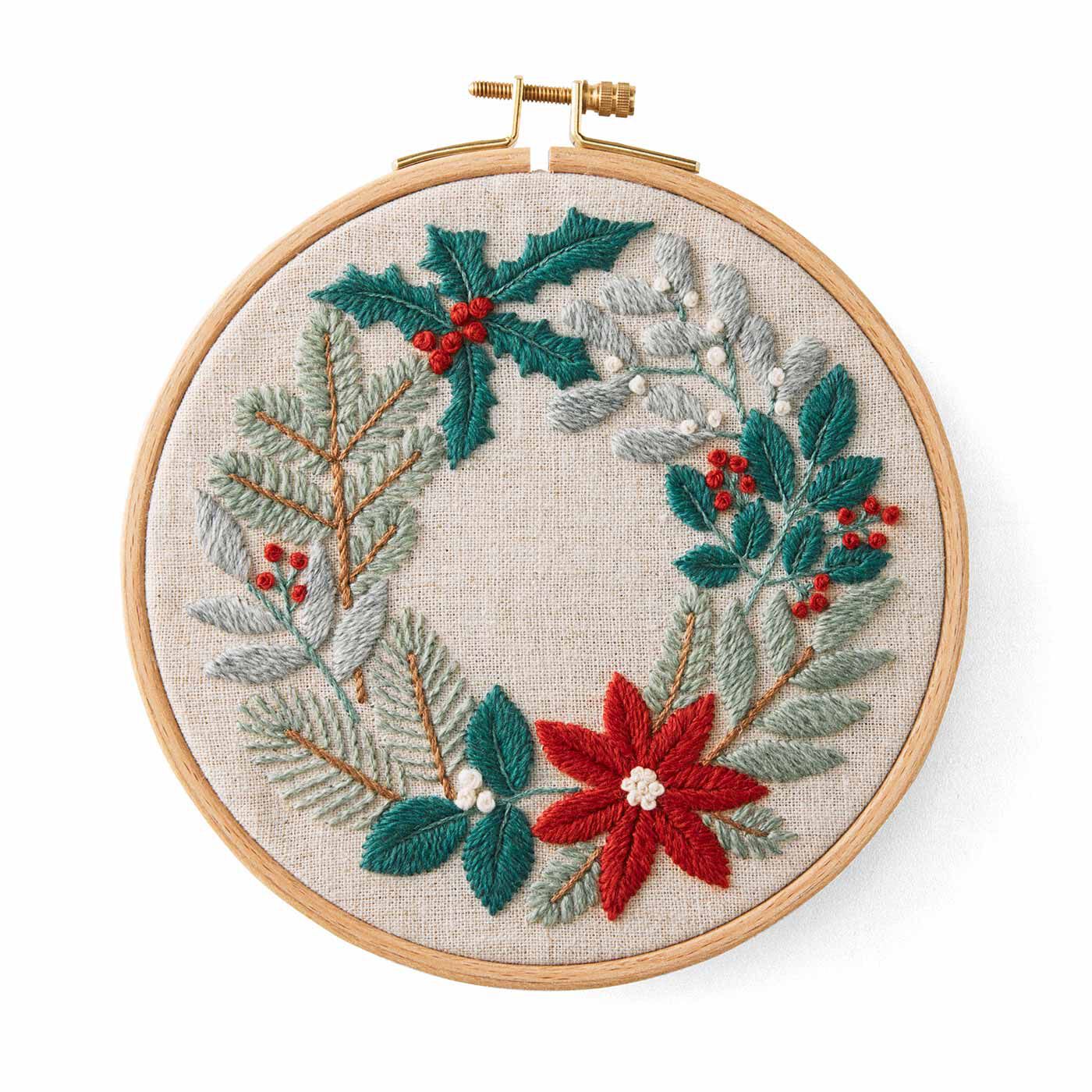 Couturier[クチュリエ]|樋口 愉美子さん 季節の刺しゅう ボタニカルリースの会|クリスマスボタニカル Christmas botanical
