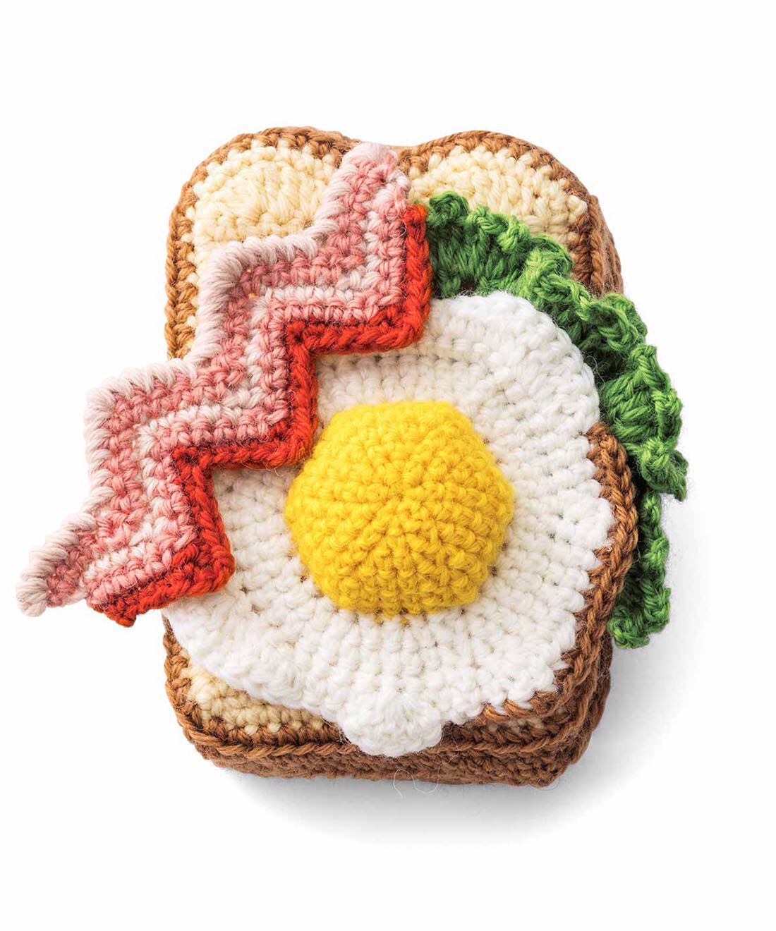 Couturier[クチュリエ]|今日のブランチはどれにする？ かぎ針編みの楽しいカフェメニューポーチの会|目玉焼きとカリカリベーコンのトースト