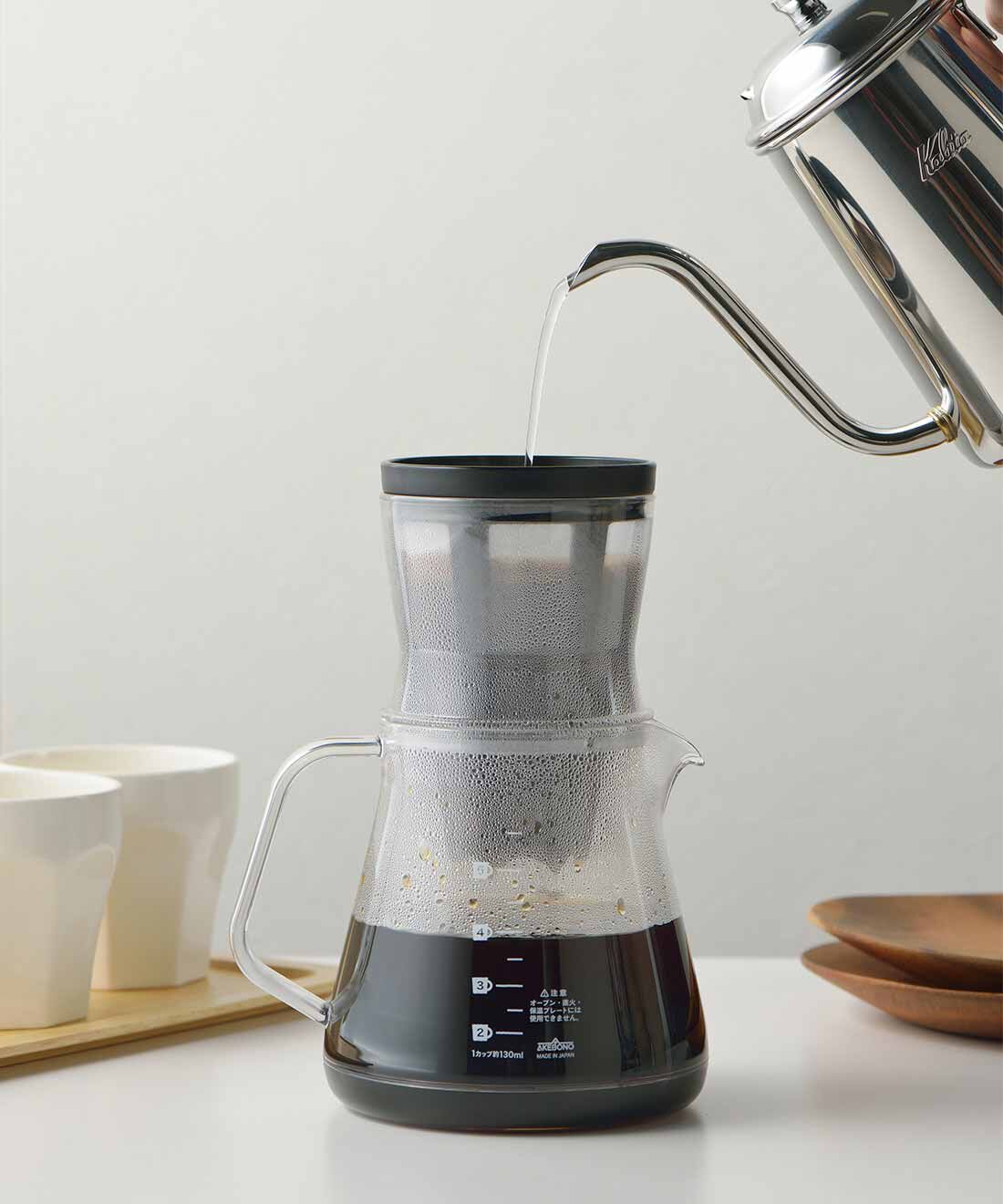 ミニツク|割れにくい　ペーパーレスドリッパー付きコーヒーサーバー（2-way 750ml）