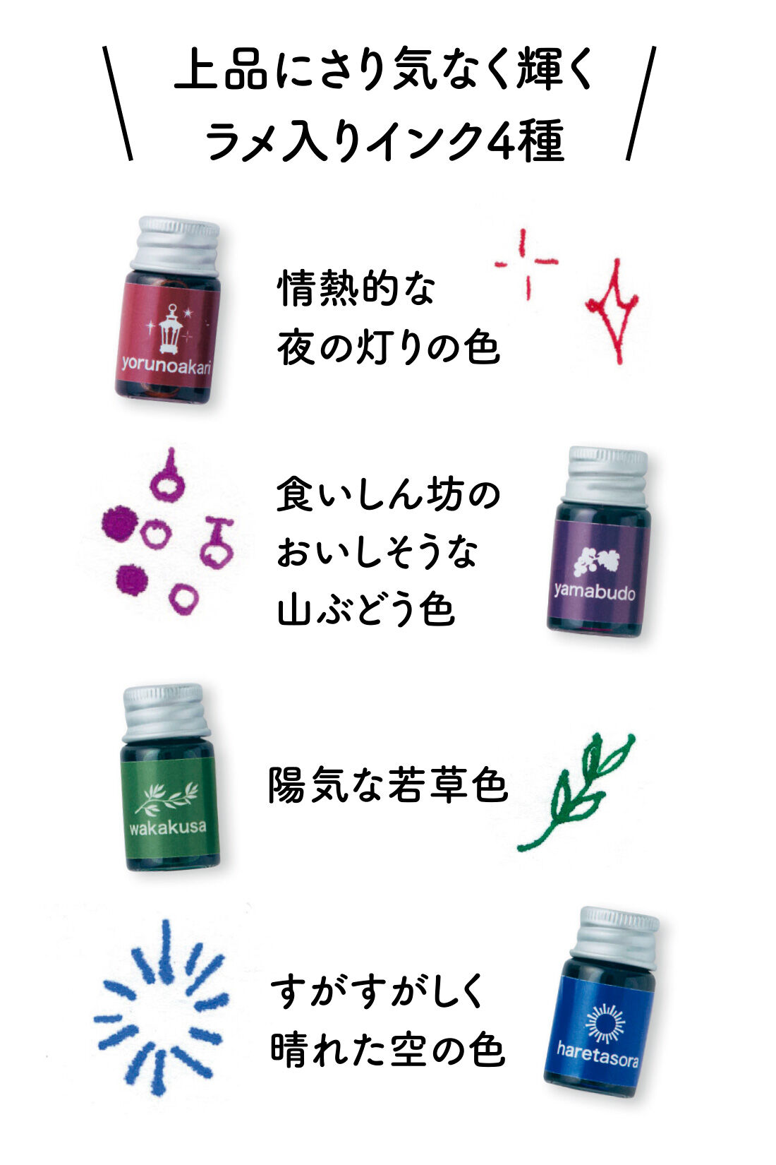 ミニツク|美しいインクでなぞる文学の世界 金子 敦子さんセレクトインク＆なぞり書きシート