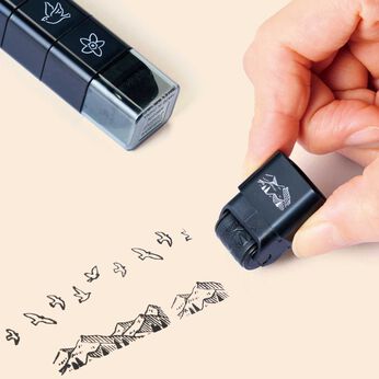 ミニツク | ３種の絵柄を楽しめる連結ローラースタンプ