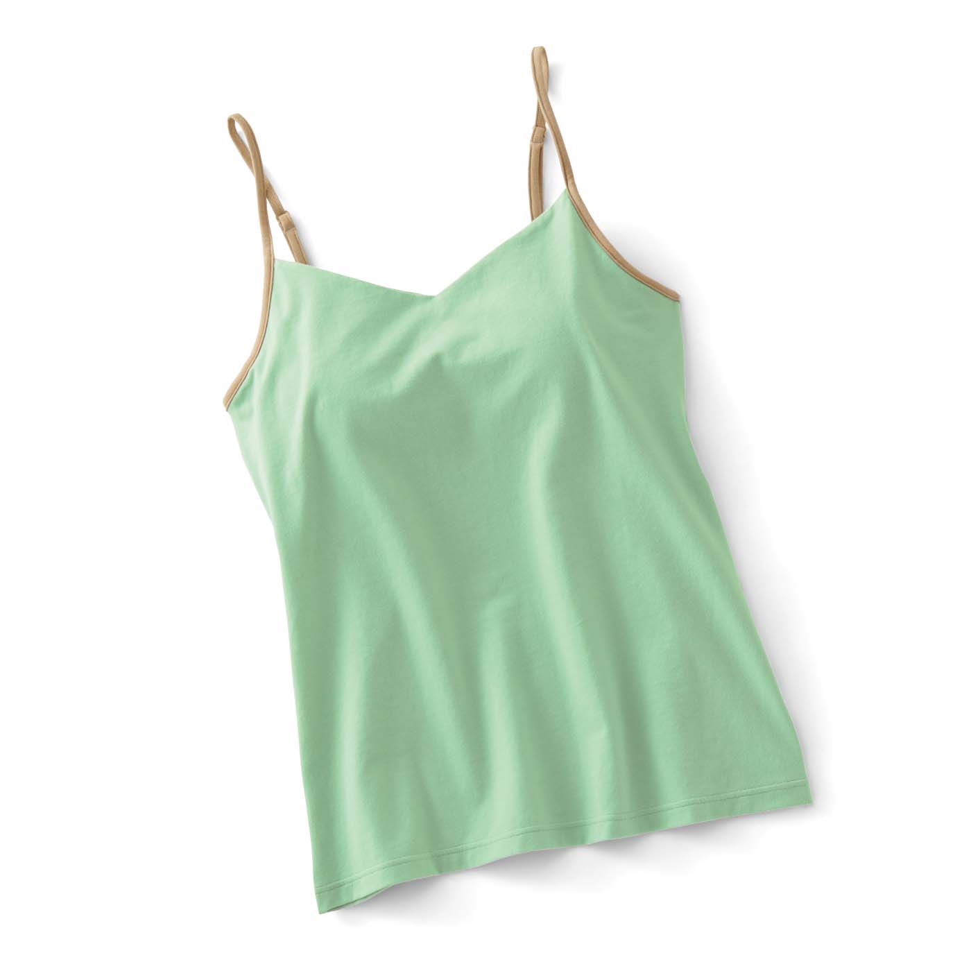 フェリシモコレクション|綿混ゆるブラキャミソール〈グリーン〉