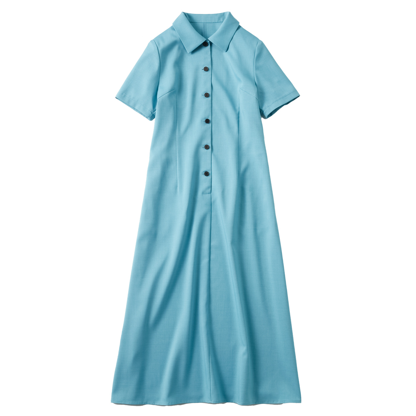 IEDIT|平成のエレガンスラインにこだわって仕立てた 美しき 復刻 ワンピース 〈ブルー〉