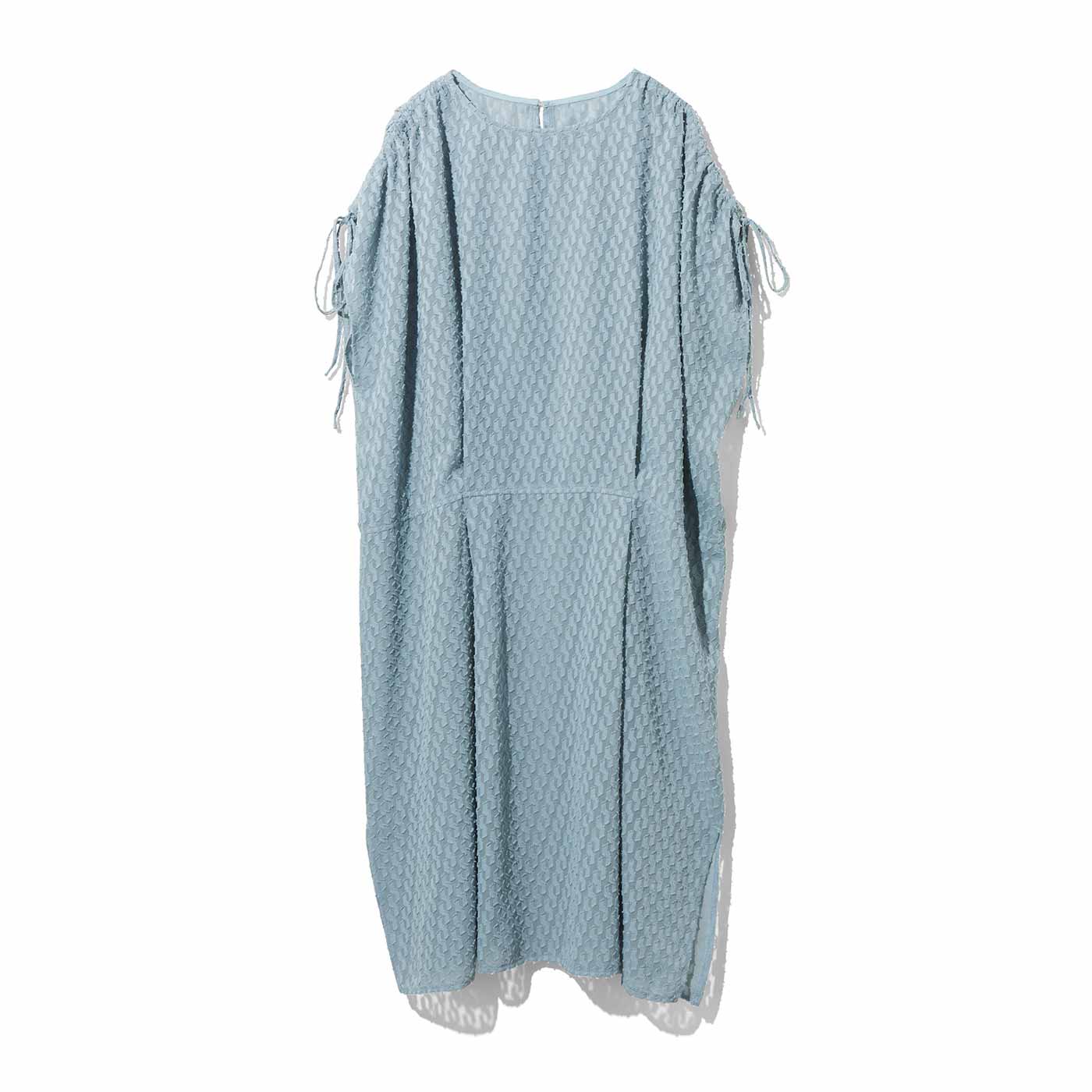 IEDIT|幾何学切り替えチュニック〈ブルー〉ＩＥ