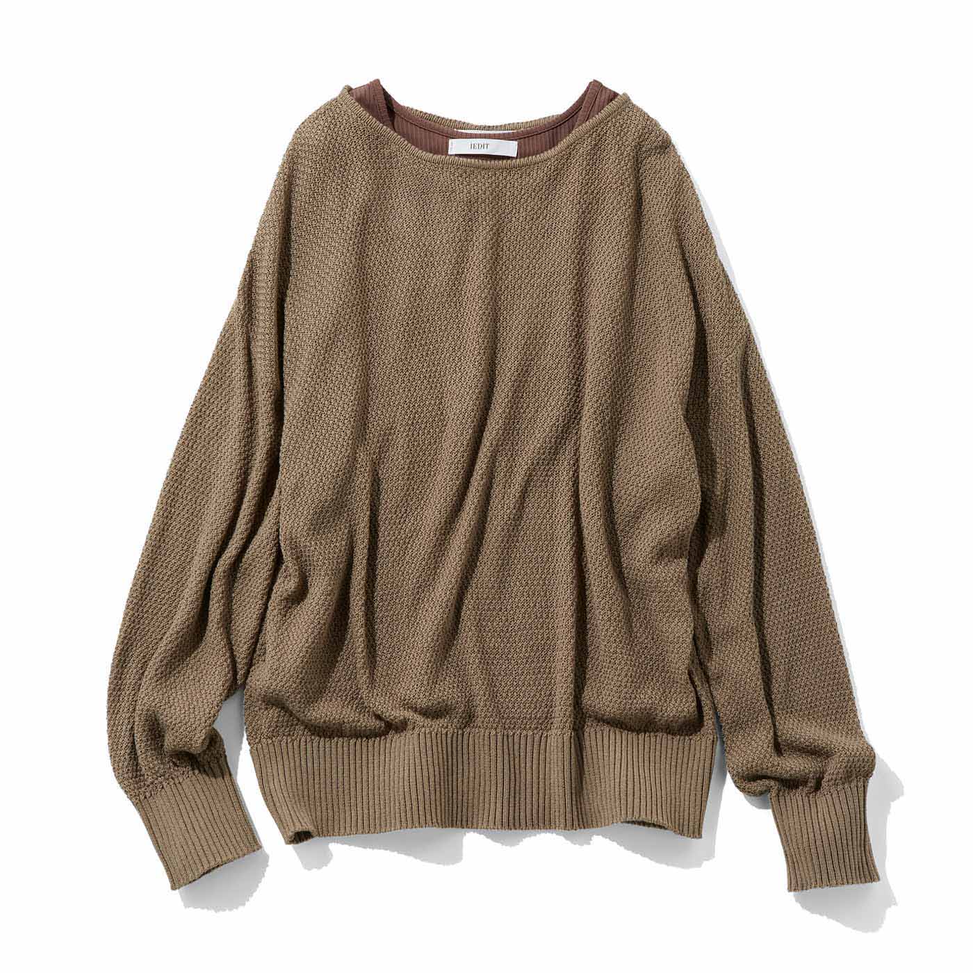 IEDIT［イディット］|シンプルニットセット〈ブラウン〉ＩＥ