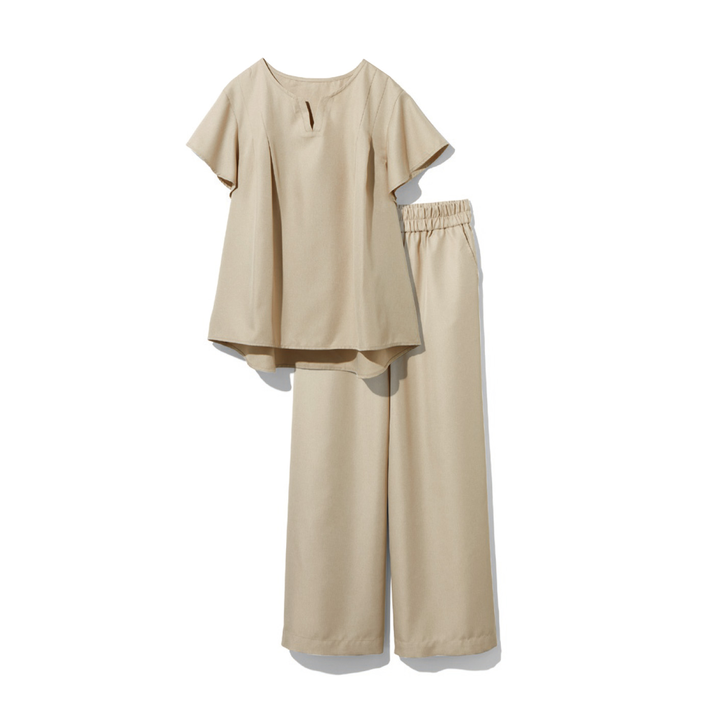 IEDIT|落ち感セットアップ〈ベージュ〉ＩＥ