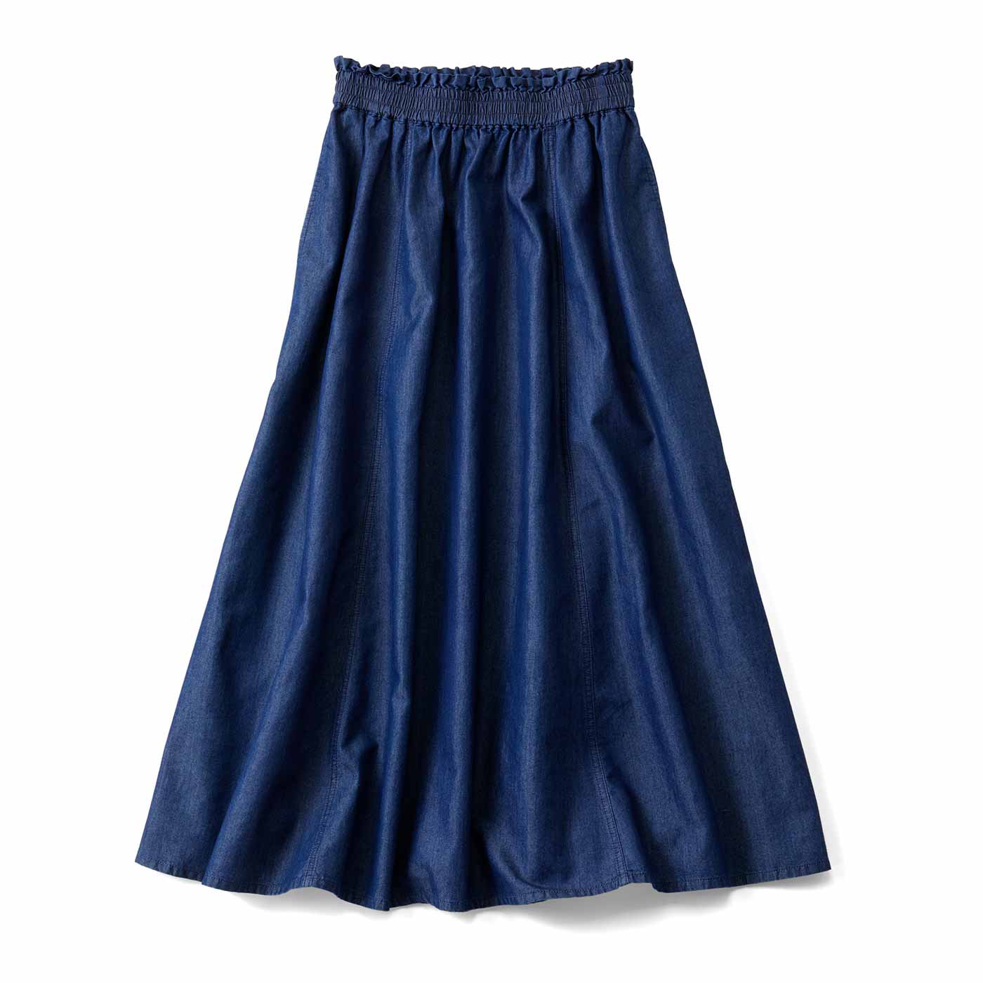 IEDIT|フレアーロングスカート〈ネイビー〉ＩＥ