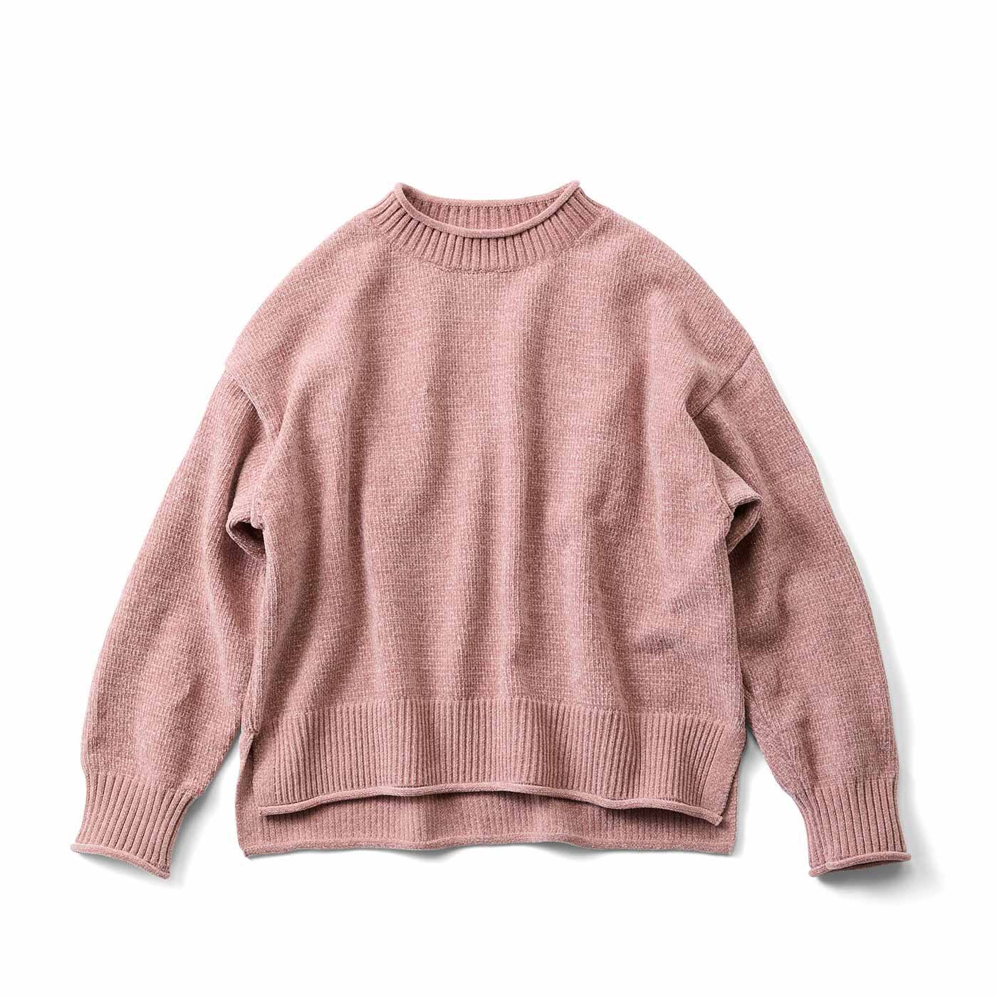 IEDIT［イディット］|なめらかモールニット〈モーヴピンク〉ＩＥ