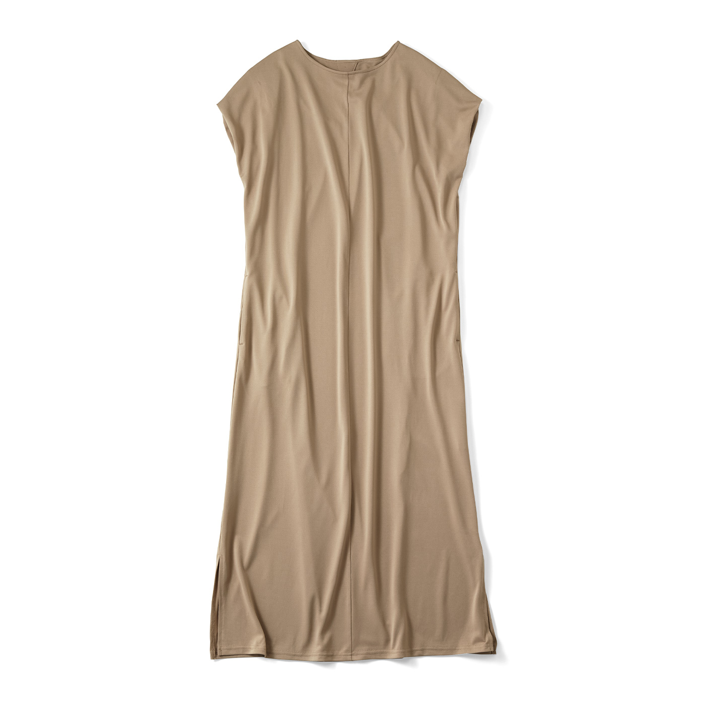 IEDIT|野々村さんわきシェードワンピ〈ベージュ〉ＩＥ