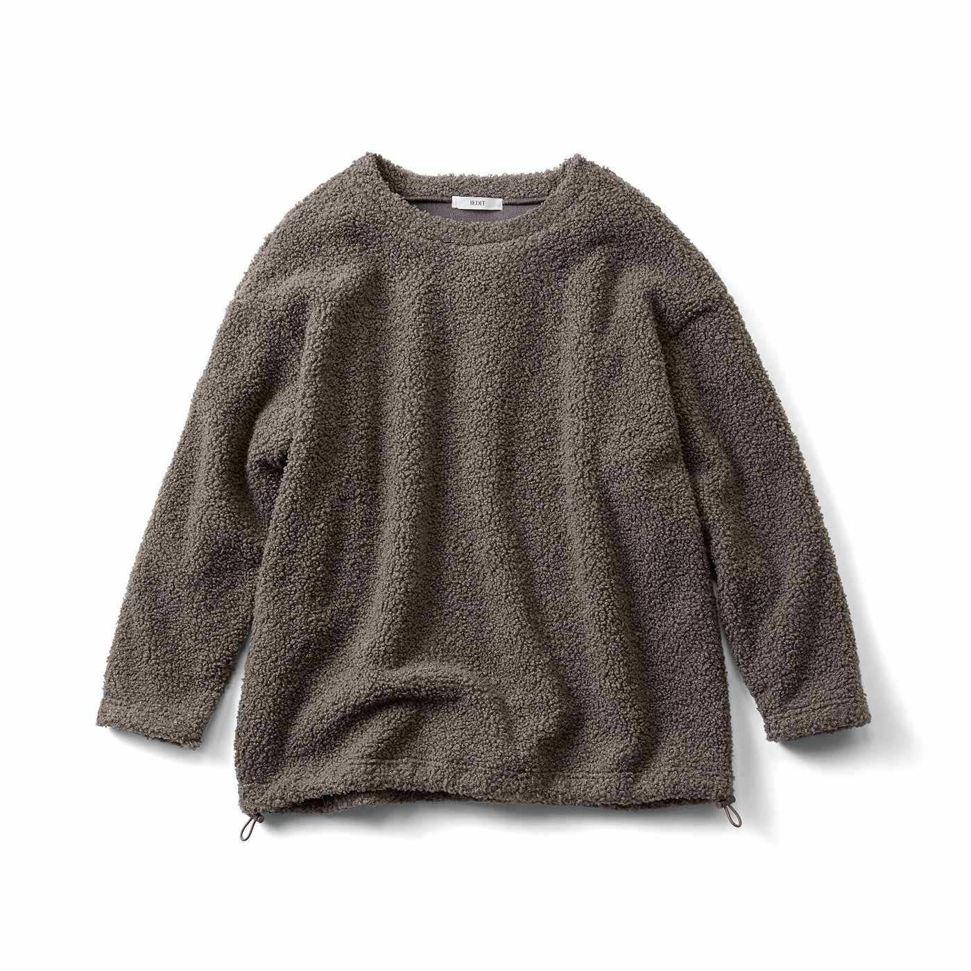 IEDIT|きくちさんボアトップス〈チャコールグレー〉ＩＥ