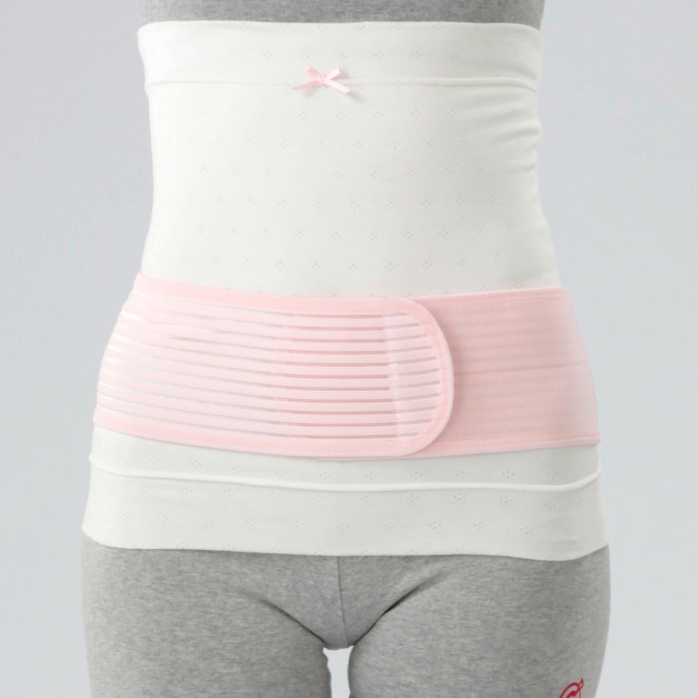 FELISSIMO PARTNERS|ズレにくい腹巻き付き骨盤ベルト〈ピンク〉