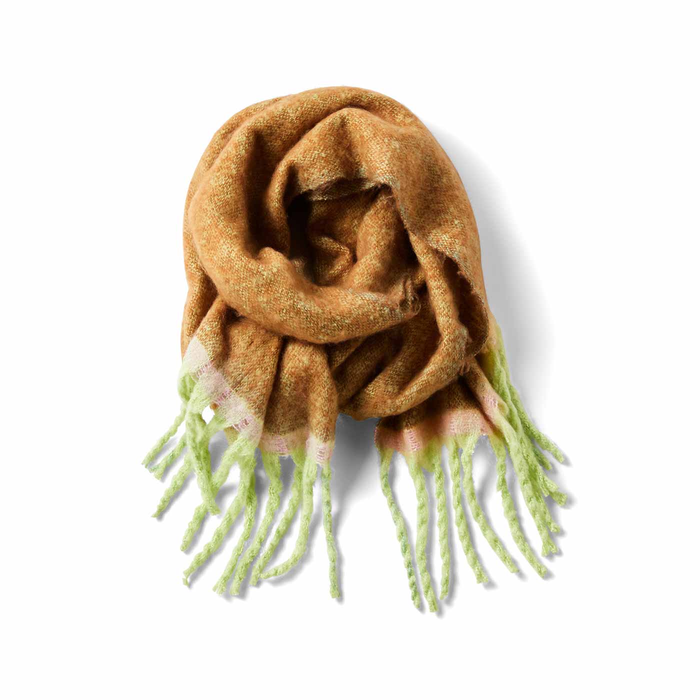 配色遣いの大判ストール