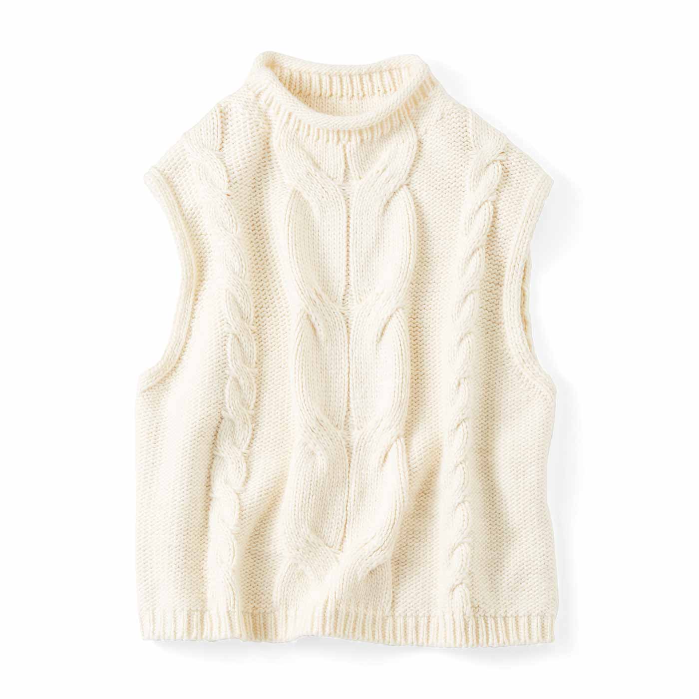 Live in  comfort|ざっくりニットベスト〈ＩＶ〉リブイン