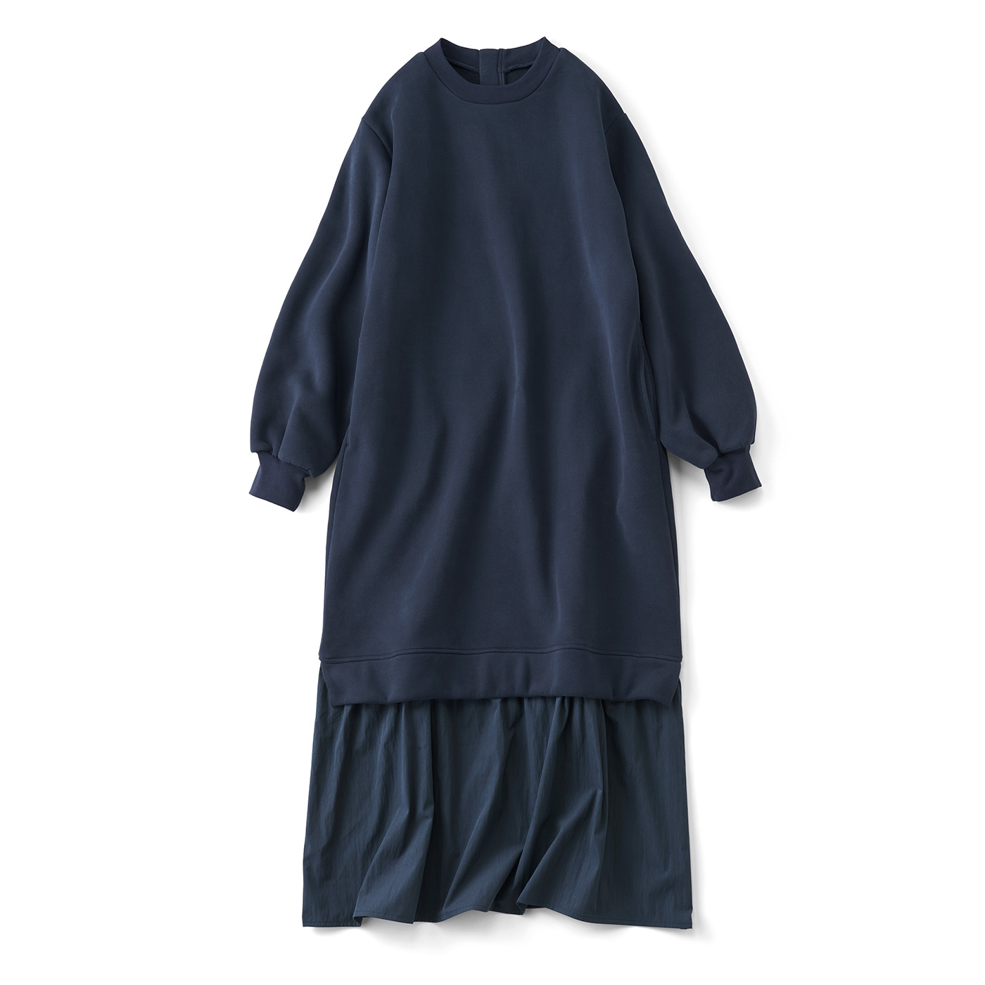 Live in comfort［リブインコンフォート］|品よい　裏起毛カットソーワンピース〈ＮＶ〉リブ