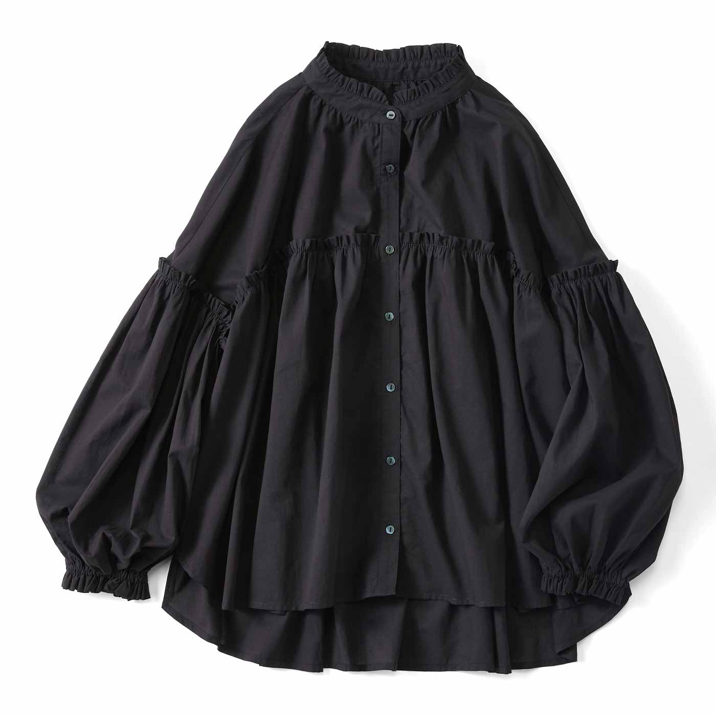 Live in comfort［リブインコンフォート］|大人フリルブラウス〈ＢＫ〉リブイン