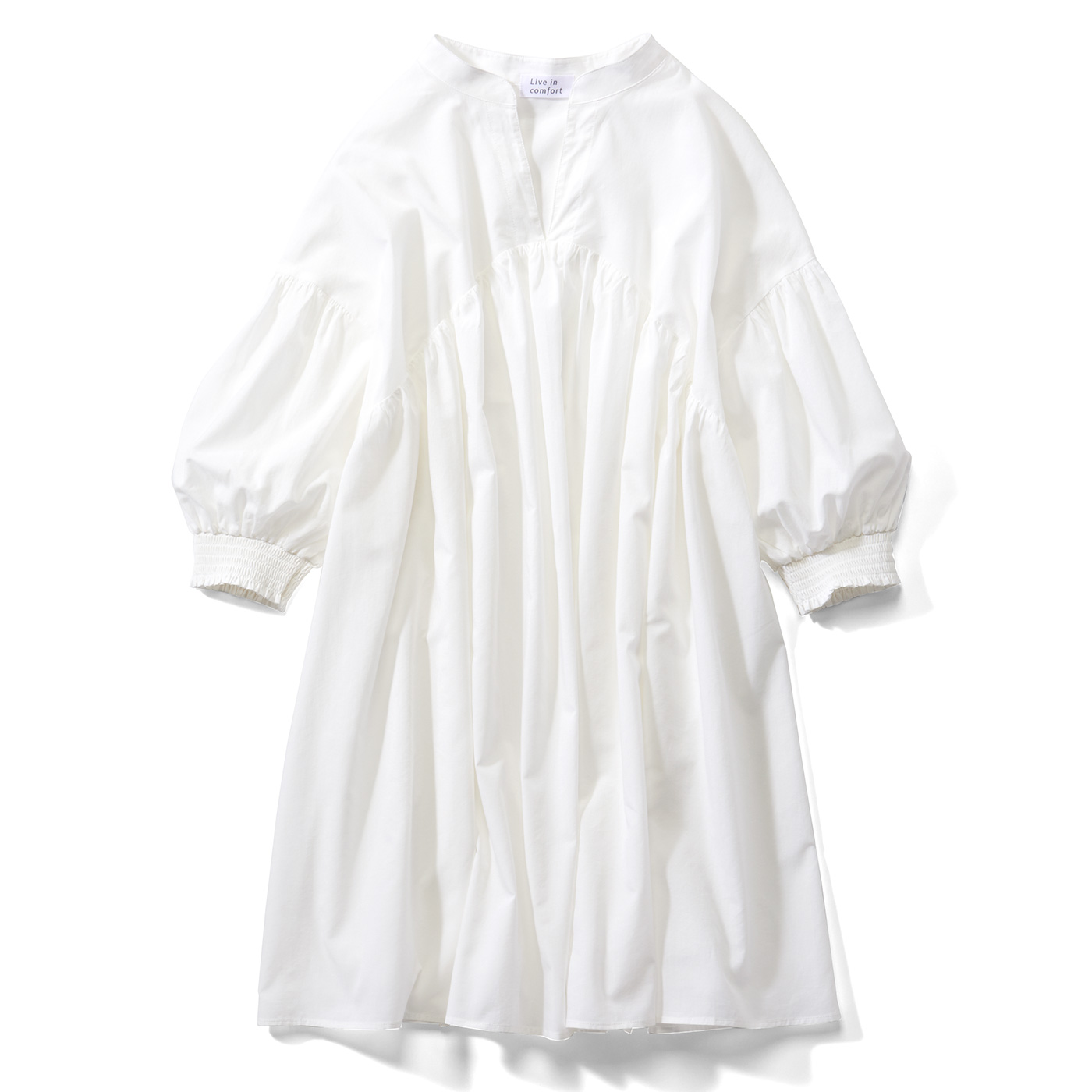 Live in  comfort|コットンローンチュニック〈ＷＨ〉リブイン